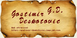 Gostimir Despotović vizit kartica